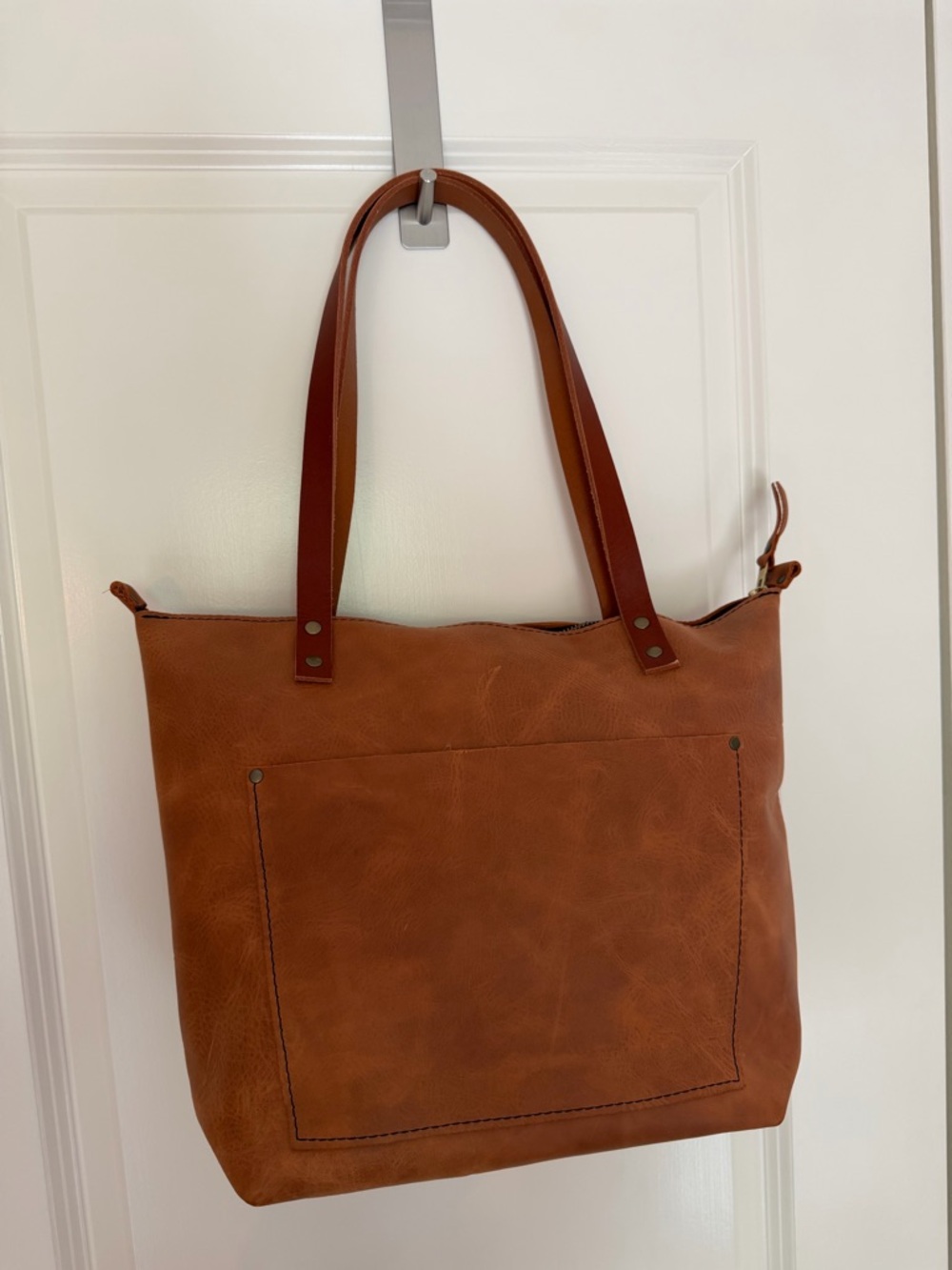 PLG Portland Leather Goods 🦄 zip tote-tan handles in unicorn color-maybe sunset